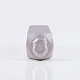 鉄の金属切手  フクロウの模様  プラチナ  6.55x1cm AJEW-BC0005-55K-3