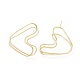 Brass Stud Earrings EJEW-L234-21G-2