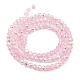 Cuisson des brins de perles de verre transparentes peintes DGLA-A034-J4mm-B06-2