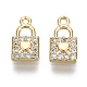 Латунные микропаве прозрачные кубические циркониевые подвески KK-S348-543-NF-1