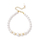 Браслеты из круглых бусин с ракушечным жемчугом для женщин BJEW-JB11923-2