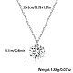Ожерелья с плоскими круглыми подвесками из кубического циркония GX5986-4