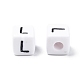 Letter Acrylic European Beads X-OPDL-R050-10mm-L-3