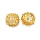 Колпачки для бусин из прозрачного кубического циркония в форме цветка из латуни KK-V008-02G-1