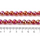 Fili di perline di agata rossa naturale elettrolitica G-Z038-B04-02AB-5