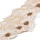 Ruban de dentelle en polyester brodé de fleurs OCOR-A006-02A-1