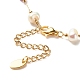Natural Gemstone & Pearl Beaded Bracelet BJEW-JB08293-7