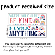 SUPERDANT in A World Rainbow Inspirational Wall Decal Classroom Kids Room Bedroom Wall Sticker Colorful Sayings in A World Where You Can Be Anything Be Kind Wall Art STIC-WH0015-080-2