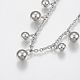 304 Stainless Steel Anklets AJEW-G016-01P-2