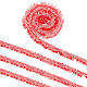 Olycraft 19.7 yards ruban de mousseline de soie à volants rouge double couche plissée garniture en dentelle de polyester ruban de dentelle en maille garniture de bord en dentelle plissée accessoires de vêtement pour bricolage artisanat couture ornements cadeau OCOR-WH0079-37-1