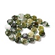 Natural Green Line Jasper Beads Strands G-NH0004-009-3