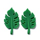 オペーク樹脂カボション  DIY装飾用  葉  グリーン  31x17.5x3.5mm RESI-G025-01A-2