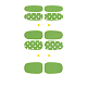 水玉模様のフルカバーネイルラップステッカー  UVジェルポリッシュネイルラップストリップデカール  ネイルチップの装飾用  薄緑  10x5.5cm MRMJ-T040-277-2