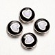 (Clearance Sale)Flat Round with Heart Alloy Enamel Slide Charms ENAM-D035-02-2