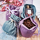 NBEADS Velvet Jewelry Bags with Drawstring & Plastic Imitation Pearl TP-NB0001-20C-5
