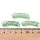 不透明なクラックルアクリルビーズ  カーブチューブ  淡緑色  32x10x8mm  穴：1.8mm  約330個/500g MACR-S372-002N-012-4