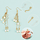 PandaHall Elite 60Pcs 2 Colors Brass Earring Double Sided Eye Pins FIND-PH0005-04-6