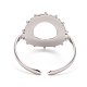 304 anello per polsino aperto a ciambella in acciaio inossidabile per donna RJEW-C025-21P-2
