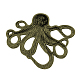 Tibetan Style Alloy Octopus Cabochons TIBEP-A15656-AB-NR-2