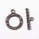Tibetan Style Alloy Ring Toggle Clasps X-TIBE-2208-AS-LF-1