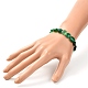 Bracelet extensible en perles d'agate naturelle BJEW-JB06988-03-3