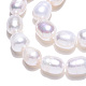 Hebras de perlas de agua dulce cultivadas naturales PEAR-L001-C-03-4