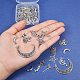 PH PandaHall 40pcs 8 Style Antique Silver Tibetan Alloy Star Moon Angel Mermaid Charms Pendants Beads Charms for DIY Bracelet Necklace Jewelry Making TIBEP-PH0004-32AS-3