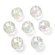 Perles acryliques irisées arc-en-ciel à placage uv bicolore TACR-D010-06H-2