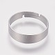 316 Surgical Stainless Steel Finger Ring Settings STAS-I090-01P-3