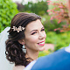 CRASPIRE 3pcs Rhinestone Bridal Hair Clips 3 Colors Leaf Wedding Hairpin Crystal Hair Pin Barrette Wedding Bridal Hair Accessories(Silver Rose Gold) PHAR-CP0001-02-7