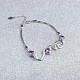Love Cubic Zirconia Link Bracelet BJEW-BB43480-A-2
