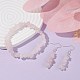 Set di gioielli con perline di quarzo rosa naturale SJEW-JS01232-06-2