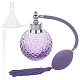 Gorgecraft 100ml botella de perfume recargable de vidrio púrpura botella de spray de perfume de vidrio transparente atomizador con borla larga embudo de plástico tolva gotero MRMJ-GF0001-20-1