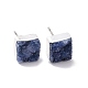 Natural Dyed Druzy Quartz Stud Earrings EJEW-P166-A02-2
