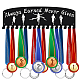 Superdant crochet de médaille de course porte-médaille de sport toujours gagné jamais donné présentoir en métal 17 crochet pour 60+ médailles ruban présentoir support de cintre décor crochets en fer cadeaux pour enfants ODIS-WH0045-003-1