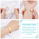 UNICRAFTALE 1pc Real 18K Gold Plated Cuff Bracelet Stainless Steel Hair Tie Bracelet Grooved Bangles Blank Bracelet for Inlay 50-60mm Adjustable Empty Open Bangles for Jewelry Making STAS-UN0038-75B-4