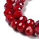 Chapelets de perle en verre opaque de couleur unie GLAA-D022-02-4