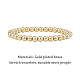 Anattasoul 4 pièces 4 tailles de bracelets extensibles en perles rondes en laiton pour femmes BJEW-AN0001-07-3