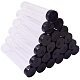 Pandahall 30 pz contenitori di perline tubo di plastica trasparente coperchio nero 105x20 mm (diametro 0.78