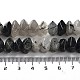 Natur schwarz Rutilquarz Perlen Stränge G-D091-A22-5