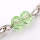 Rondes à la main perles de verre chaînes de colliers bracelets faisant AJEW-JB00057-02-2