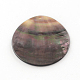 Piatta e rotonda labbro nero pendenti shell SHEL-R009-29-2