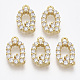 Brass Micro Pave Cubic Zirconia Charms X-KK-T060-05-Q-G-NF-1