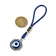 Flat Round with Evil Eye Resin & Alloy Pendant Decorations HJEW-JM01567-2
