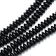 Synthetic Black Stone Bead Spacer Strands G-R359-4x8-01-1-1