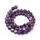 Lepidolita natural / hebras de perlas de piedra de mica púrpura G-F626-03-2