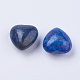 Piedra de palma de corazón de lapislázuli natural X-DJEW-P009-01A-2