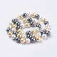 Fili di perle di conchiglia di elettropeste BSHE-E018-8mm-07-2