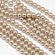 Umweltfreundliche runde Perlenstränge aus gefärbtem Glasperlen HY-A002-10mm-RB021-1