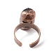 Gemstone Irregular Nugget Open Cuff Ring RJEW-I082-01R-5